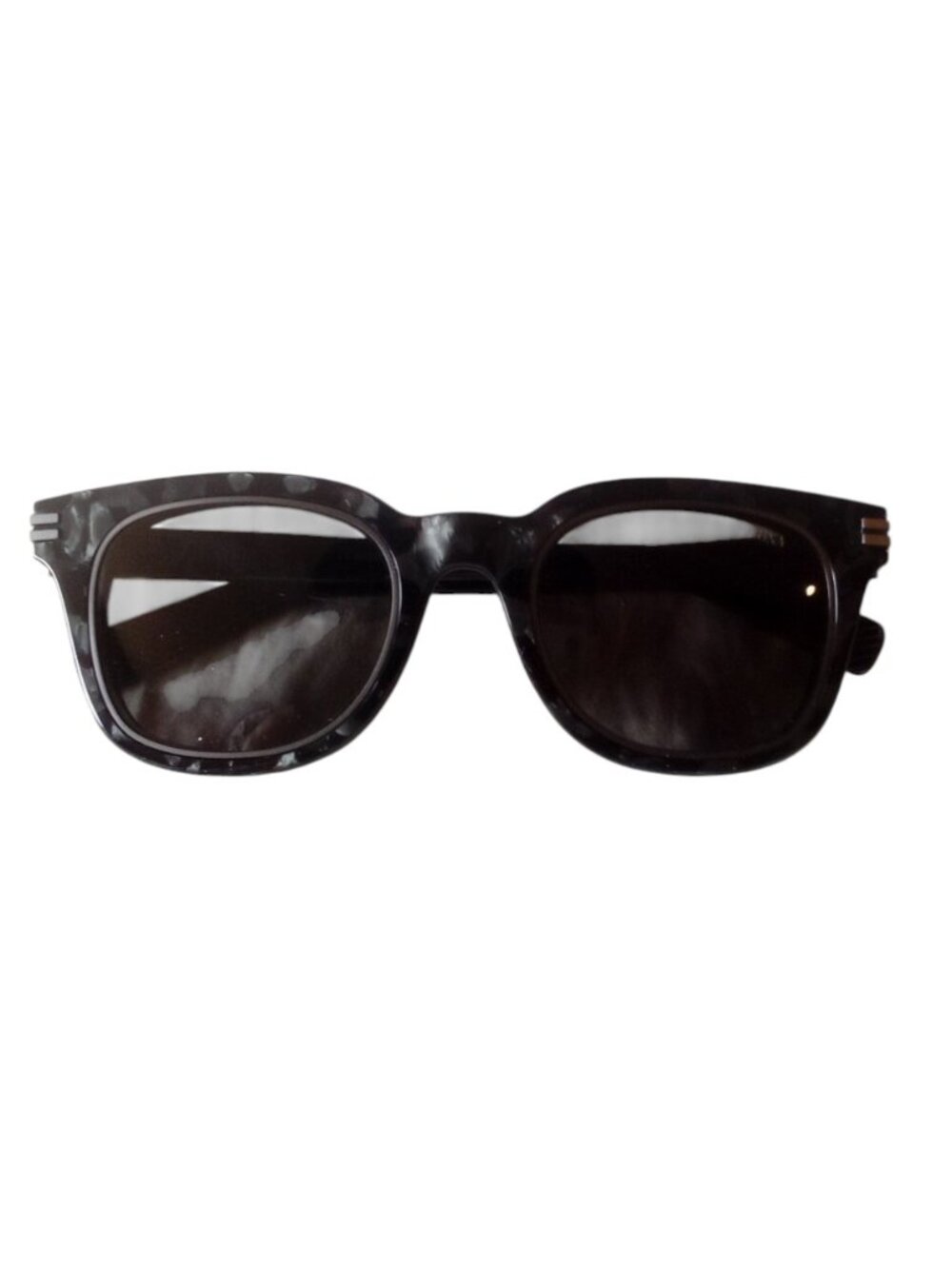NEW ZEGNA EZ0238 05A Black Pearl Smoke Round Sunglasses 50mm